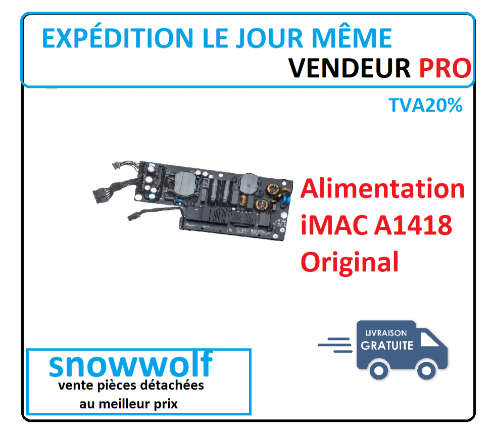 Alimentation iMac 21,5″ (185W) A1418(2012/2019) Original Alimentation iMac 21,5″ (185W) A1418(2012/2019) Original