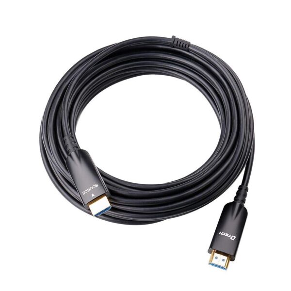 C?ble HDMI Fibre Optique DTech 50m 4K 60Hz 1080p Ultra HD Vid?o 3D