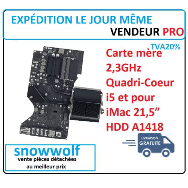 Carte mère 2,3GHz Quadri-Coeur i5-7360U et pour iMac 21,5″ HDD A1418 2K (2017)