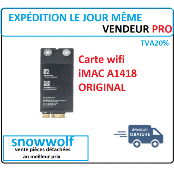 Carte wifi Apple iMAC A1418 - Z653-00011 ORIGINAL
