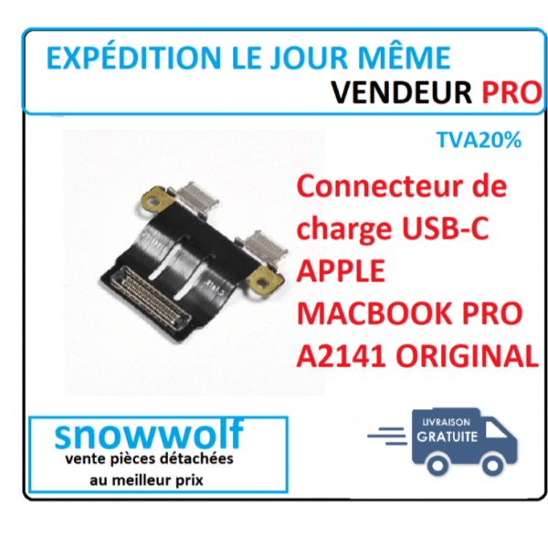 Connecteur de Charge pour Apple MacBook Pro A2141 Touch Bar Retina 16" Original
