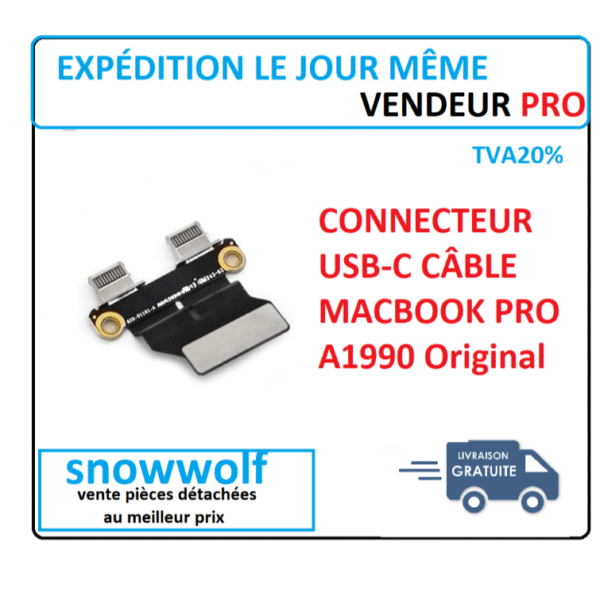 CONNECTEUR USB-C CÂBLE MACBOOK PRO A1990 ORIGINAL