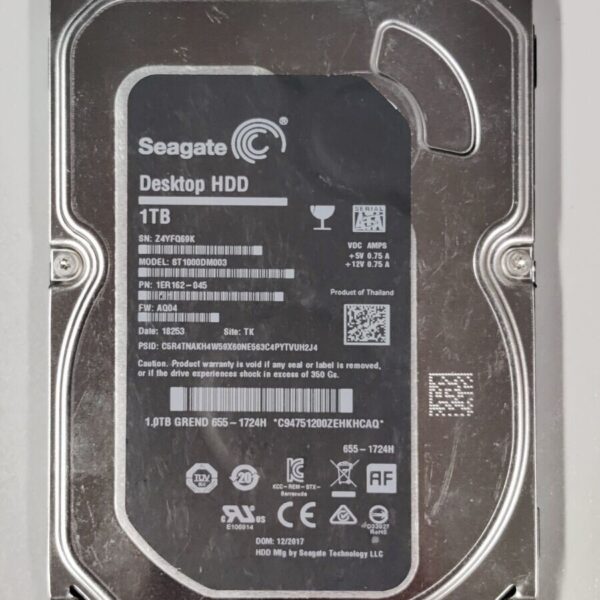 Disque Dur Seagate Desktop HDD 1TB ST1000DM003