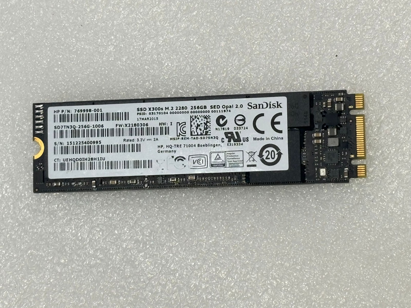 Disque SSD SanDisk X300s SD7TN3Q SD7TN3Q-256G-1006 256 Go Disque SSD SanDisk X300s SD7TN3Q SD7TN3Q-256G-1006 256 Go
