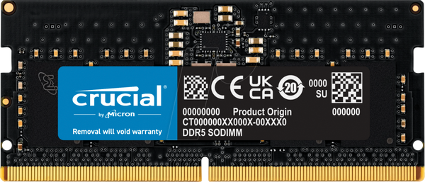 m?moire RAM CRUCIAL 8 GO SO DDR5 4800 CL40