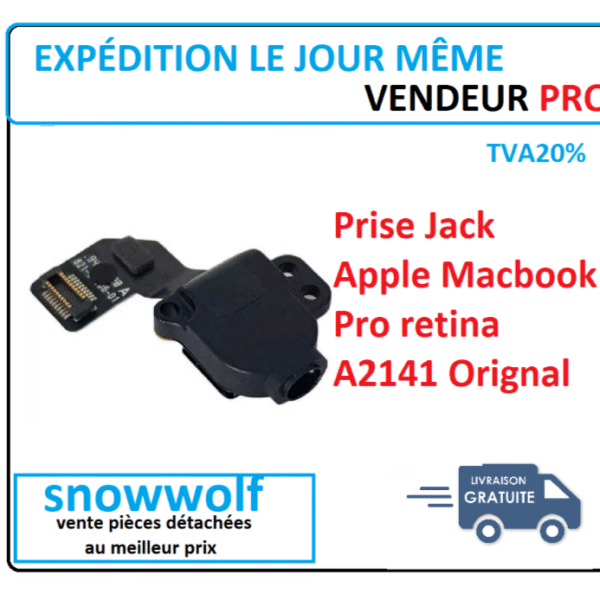 Prise audio jack pour MacBook Pro 16″ Retina Touch Bar A2141 ORIGINAL