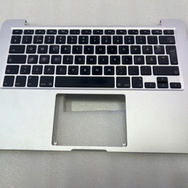 TOP CASE APPLE MACBOOK AIR A1502 QWERTY SUEDE GRADE A - ARGENTÉ