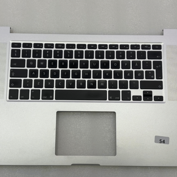 Top Case Apple MacBook Pro 15" Retina A1398 clavier Qwerty (DANEMARK) SILVER