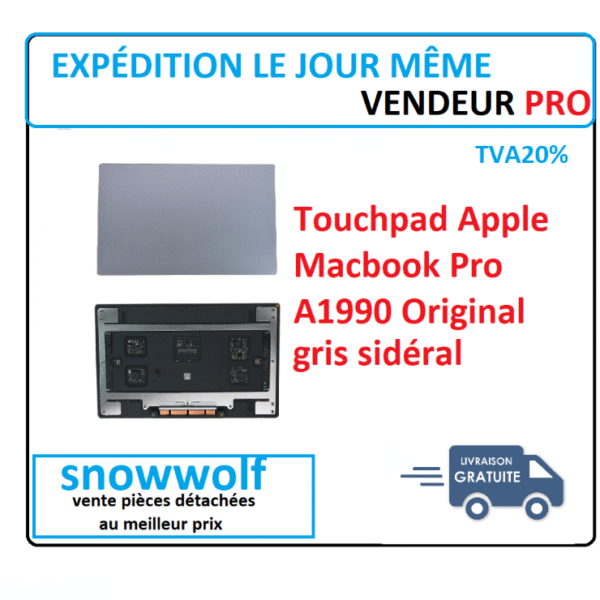Touchpad Apple MacBook Pro 15" A1707 A1990 Gris Sideral Original