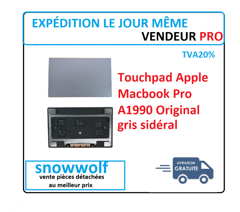 Touchpad Apple MacBook Pro 15" A1707 A1990 Gris Sideral Original Touchpad Apple MacBook Pro 15" A1707 A1990 Gris Sideral Original