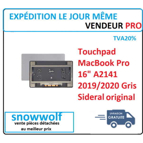 Touchpad Apple MacBook Pro 16" A2141 2019/2020 Gris Sideral Original